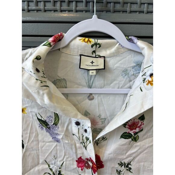 NWOT TUCKERNUCK Fresh Buds Botanical Floral Willow Collared Blouse, Med $168 B14 - Picture 4 of 8